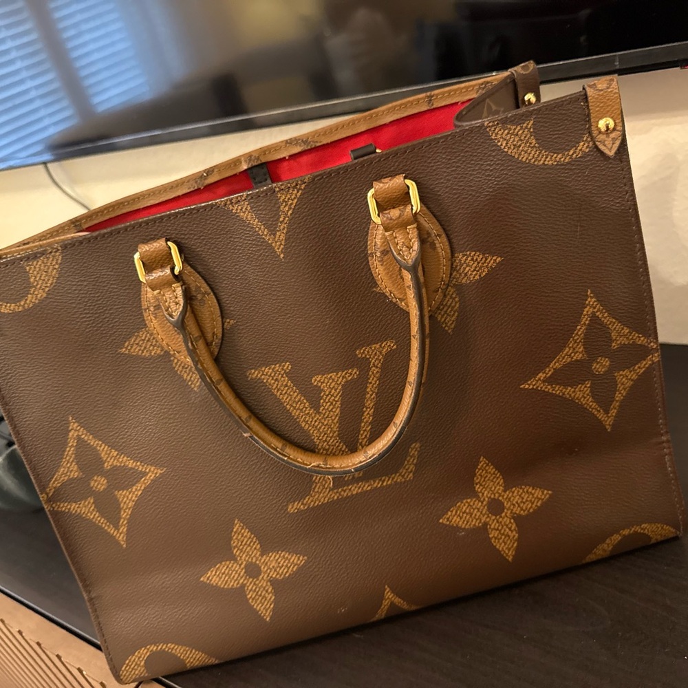Louis Vuitton Brown and Gold Monogram Tote